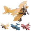 Metal Construction Airplane Model Ornament Vintage Vintage Biplane Decoration  Airplane Enthusiasts