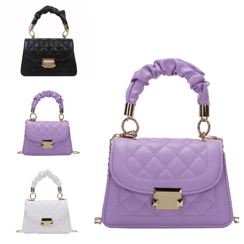 Stylish Streetwear Pu Shoulder Bag Trendy Diamond Pattern Design