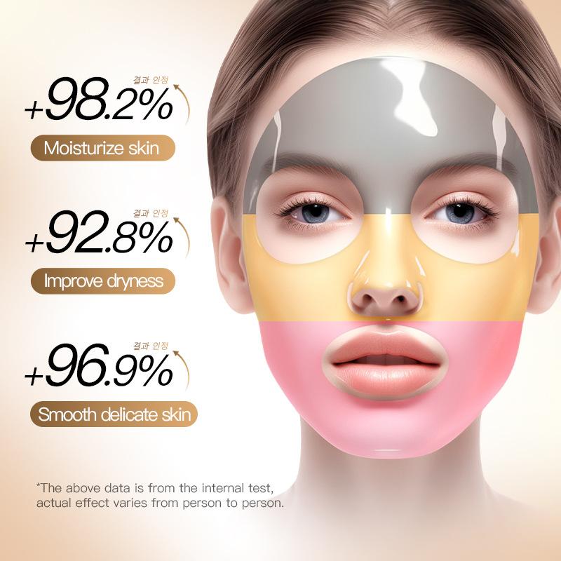 3 Stück Kollagen Vitamin C Hyaluronsäure Dreifarbig 30ml Maske Hautpflegeprodukte