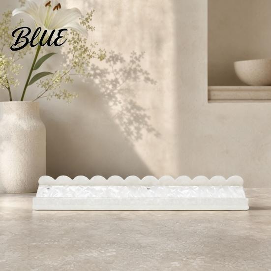 Mahjong Accessory 1/4Pcs Rack with Magnetic Pusher & Storage Bag Scalloped Acrylic Mah Table Organizer Jongg Tile Holder Bar Gift for American