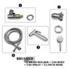 Black Stainless Steel Handheld Sprayer Bidet Shower Shattaff with Shower Hose and Bracket for Bathroom Toilet Hot Cold Water