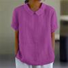 Loose Collar Short Sleeve Shirt for Women Loose Lapel Short sleeve Shirt Women