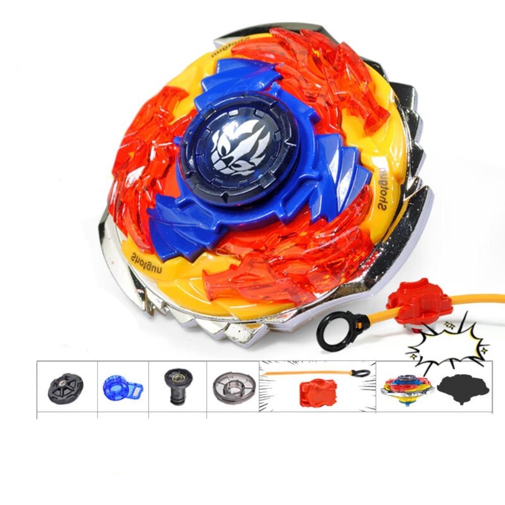 Con lanzador giroscopio juguetes de doble capa peonza juguetes al aire libre juguete giroscópico de metal niños niñas