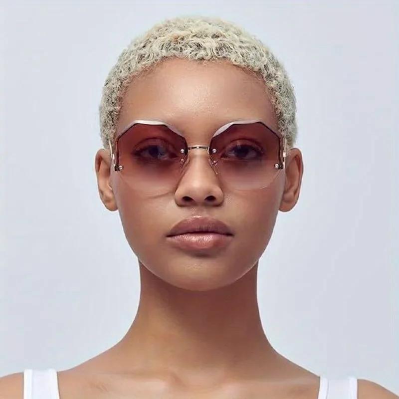 Trendy Frameless Polygon Eyewear for Men Women Unisex Perfect Party Accessories Fashion Statement