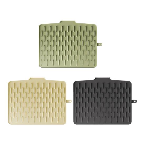 Yousheng Dish Drying Mat Heat Resistant Silicone Kitchen Drying Mat Non-Slip Kitchen Countertop Mat Prevents Water Build Up for Hot Pots Pans Meal