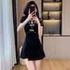 2024 Summer National Style Cheongsam-Style Splicing Two-Piece Suit: Skirt and Shorts Set