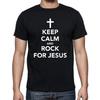 Keep Calm And Rock For Jesus Music Metal T Shirt Tee