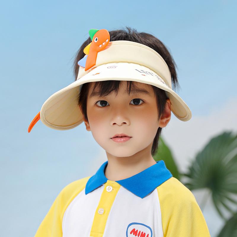1111 summer children's hats male and female babies outdoor sunshade sunscreen hat cartoon cute big brim empty top sun hat