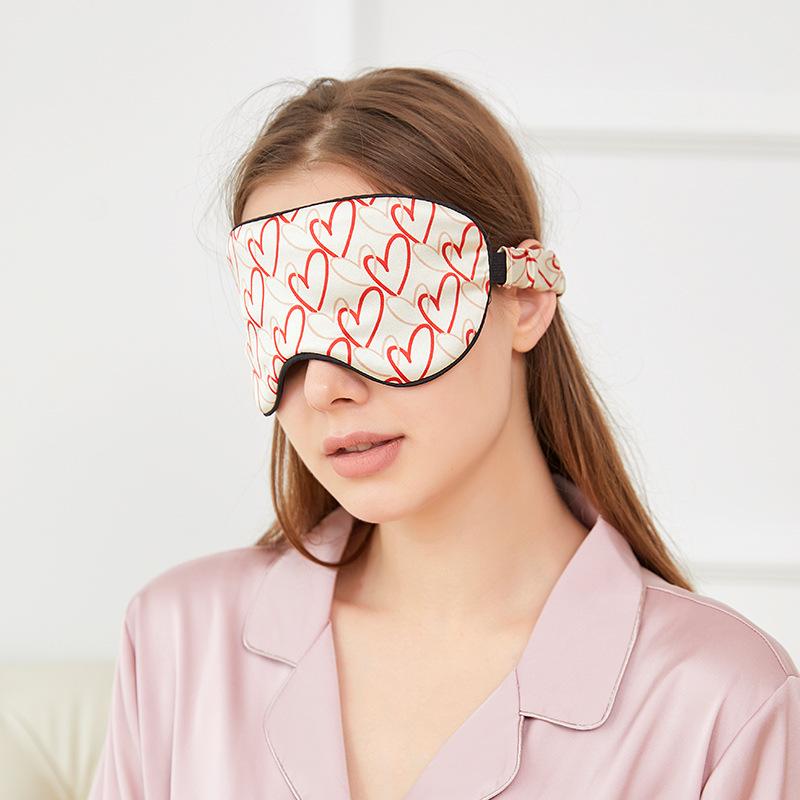 19 Mommy Double-Sided Mulberry Silk Blackout Eye Mask with Printed Logo - Ideal for Sleep, Travel, and Breaks