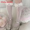 Lolita Heart Lace Trim Knee Socks With Non Slip Anti Skid For Youth Women