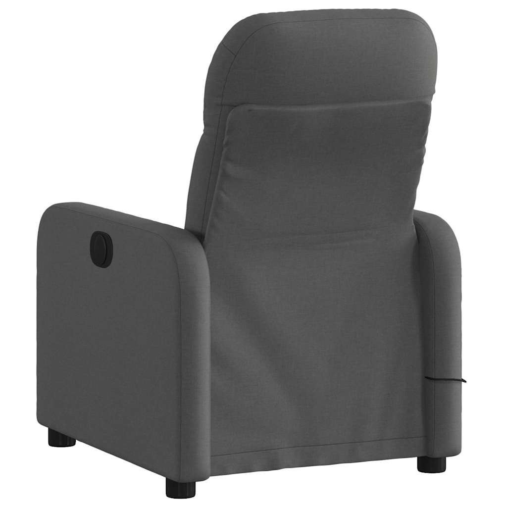 Vidaxl Reclining Massage Chair, Electric, Dark Grey, Fabric