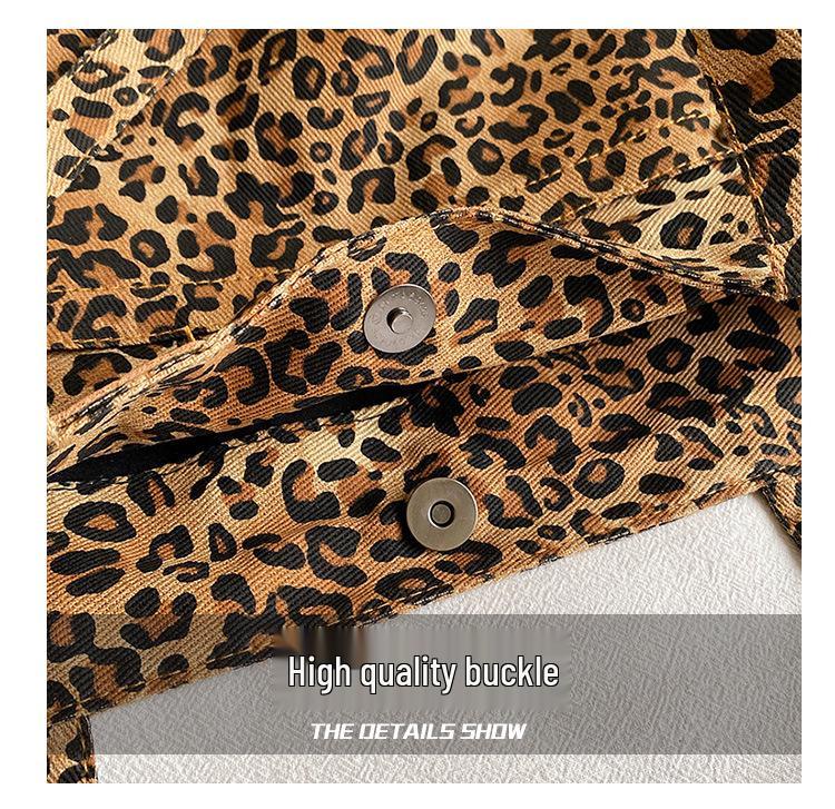 European & American Retro Leopard Print Shoulder Bag - Large Capacity, Stylish Mommy Tote