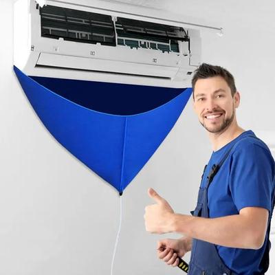 Air Conditioning Cover Split Washing Cover Wall Mounted Air Conditioning Protector Household with 78.7 Inches Water Hose