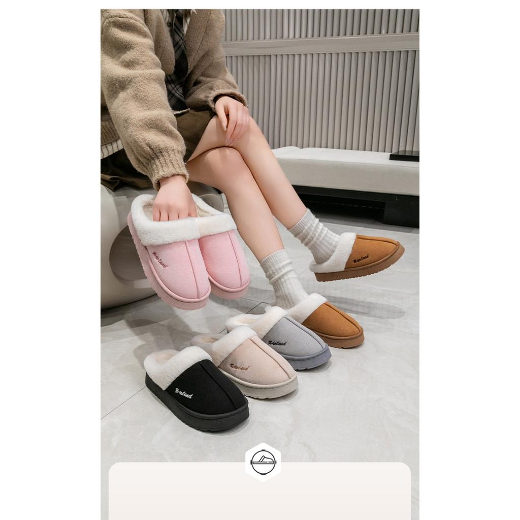 Buchstabe Samt Warm Indoor Lässig Mode Leicht Weich Hochwertige Baumwollpantoffeln