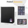 ProCase Card File with Transparent Top Extra Holds 324 Cards In 9 Collection Trading Card File Black Window, Loader, Large, Pockets, Album, -