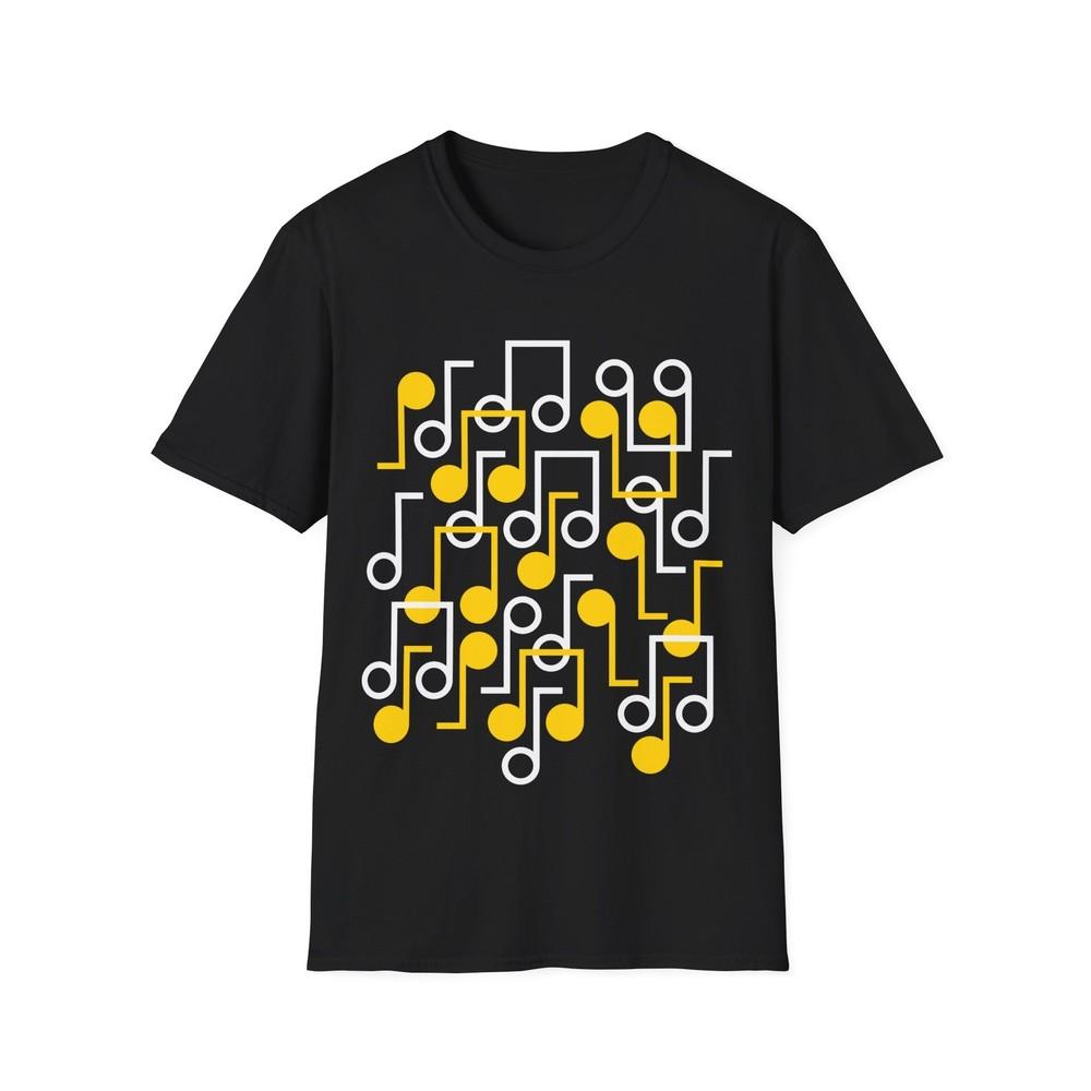 Music Notes T-Shirt, Classical Music, Music Pattern Tee, Music Illustration