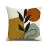 Nordic Ins Pillow Case Olive Leaf Sunset Print Decorative Linen Cushion Living Room Versatile Soft Furnishing Sofa Cushion
