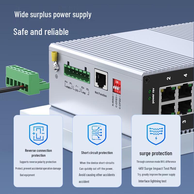 Adicon IT168 16portový gigabitový nespravovaný průmyslový Ethernetový přepínač