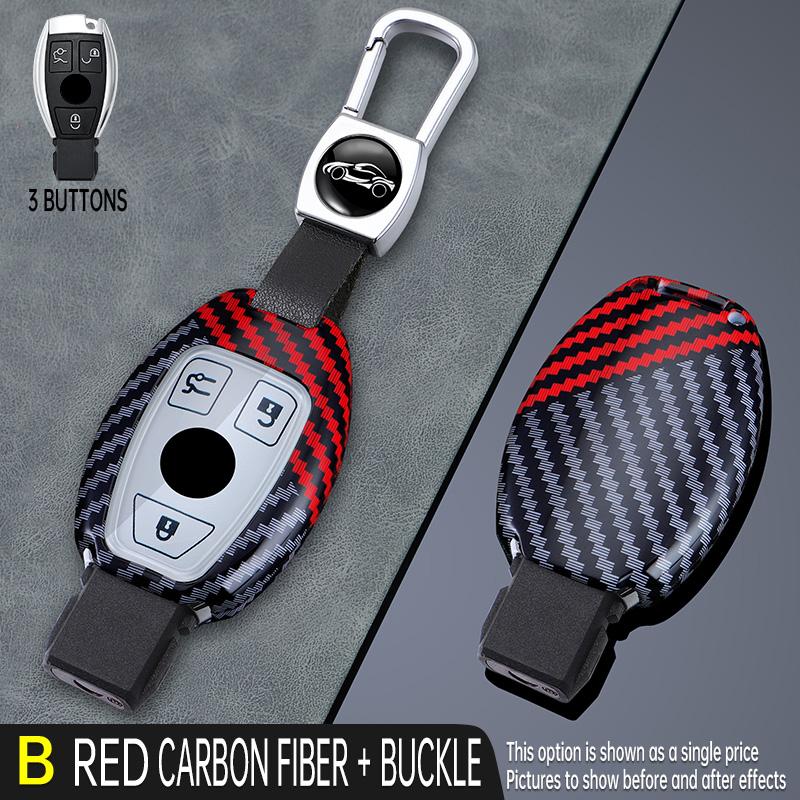 Carbon Fiber Car Key Cover Fob Case Shell for Mercedes Benz A B C E Class GLS GLA GLK GLC CLS CLA AMG W204 W205 W212 W463 W176