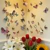 3D Butterfly Wall Decor Removable PVC Butterflies Wall Stickers Multi-Size DIY Removable Wall Art Decal for Kids Bedroom Nursery TV Background