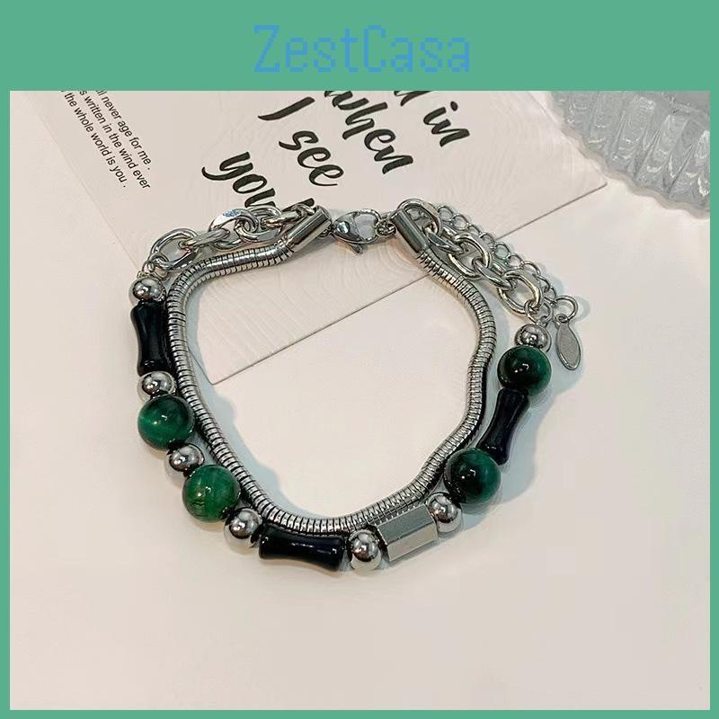 Titanium Bracelet Steel For Women Summer 2024 Unique Double Design Layer