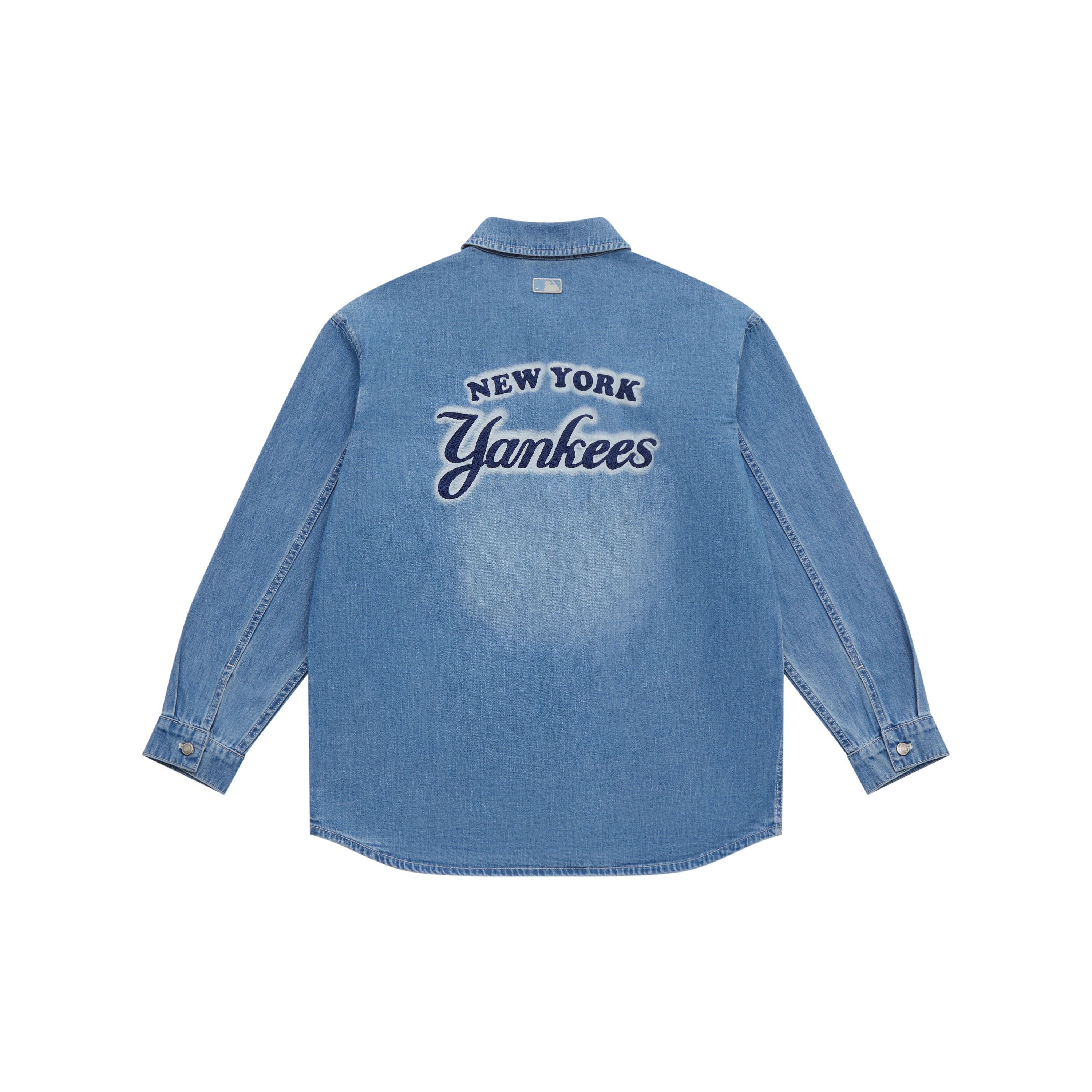 MLB College Stil New York Yankees SS25 Locker Einfach Einfarbig Vielseitig Bequem Lässig Mode Langarmshirt Unisex Hemden 3ADRV0151-50BLL L gray