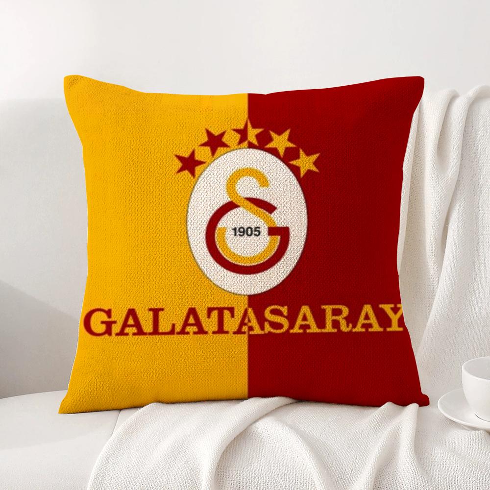 Club Logo G-Galatasarays Pillow Case Natural Linen Organic Fabric Double-Sided Printing Breathable Perfect For Home Decor