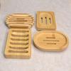 1Pcs Natural Bamboo Soap Dish With Self Draining Slots Durable For Bathroom Kitchen Shower Sink