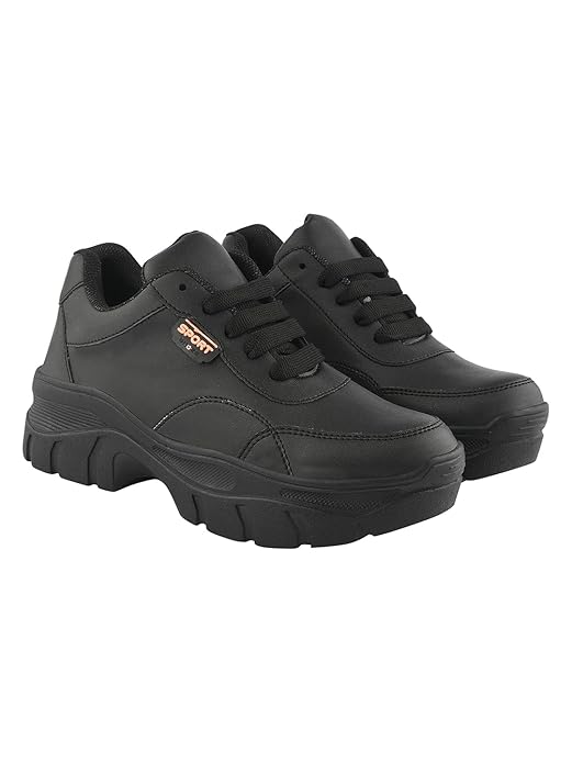 Shoetopia Women Chunky Sneakers – Sporty Lace-Up Casual Shoes with Thick Sole for Walking & Everyday