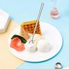 3pcs Modern Simple Long Handle Coffee Spoon Dessert Ice Cream Square Head Coffee Stirring Spoon Stainless Steel Household