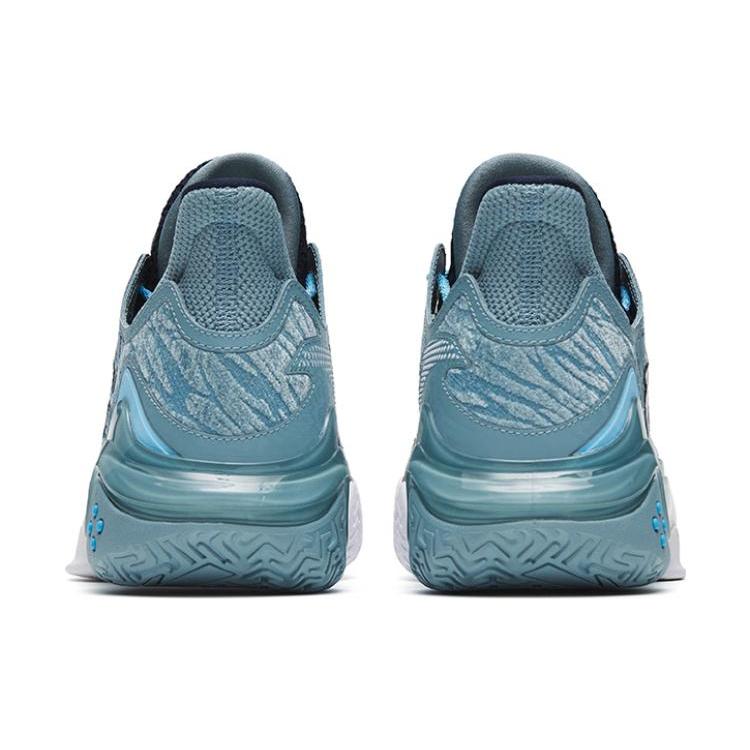 Anta Shock Wave 4 Husky Cushioning Anti-Slip And Wear-Resistant Low-Top Performance Basketball Shoes Blue White 112241106-4