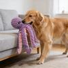 Plush Octopus Dog Toy Squeaky Crinkle Paper Chew Toy Interactive Soft Stuffed Puppy Teething Toy for Tug-of-War Small Medium Large Dogs
