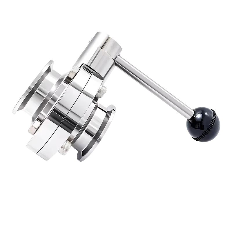 304 Sanitary Grade Quick-loading Butterfly Valve 316 Stainless Steel Clamp Valve Chuck Manual Buckle Disc Valve Clamp