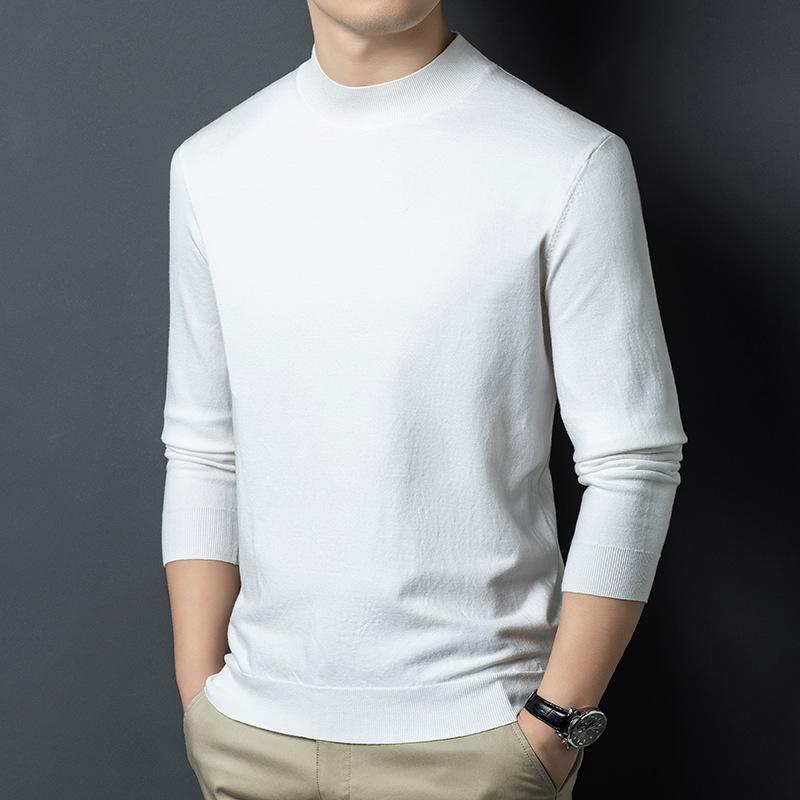 Men's Autumn/Winter Thick Wool Half-High Collar Sweater