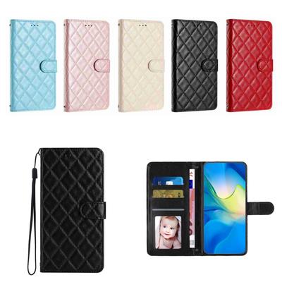 Gestepptes Muster Kunstleder Wallet Case für Tecno Serie.Infinix Smart 8/itel A70/Camon 20 Pro/Spark 20...360° Schutz mit Kartenfächern & Ständer
