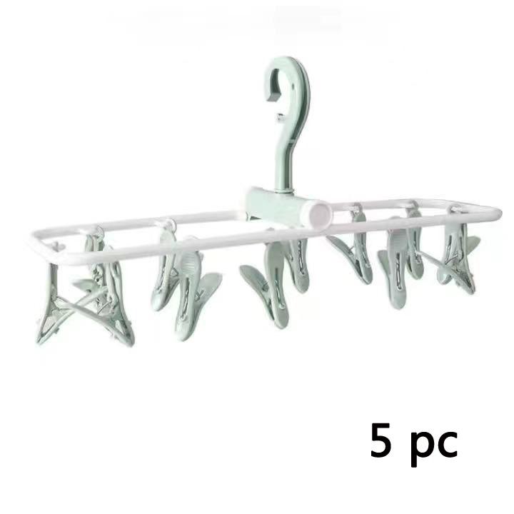 

Креативный ветрозащитный пластиковый зажим 12 зажимов складная вешалка для одежды нижнее белье носки зажим сушилка нескользящий зажим для сушки 5 pc зелёный