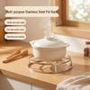 Stainless Steel Pot and Steamer Rack: Heat-Resistant, Five-Point Stable, Dual-Use for Steaming and Cooking In Kitchens.