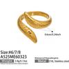 18K Gold Plated Geometric Stainless Steel Open Finger Ring Set