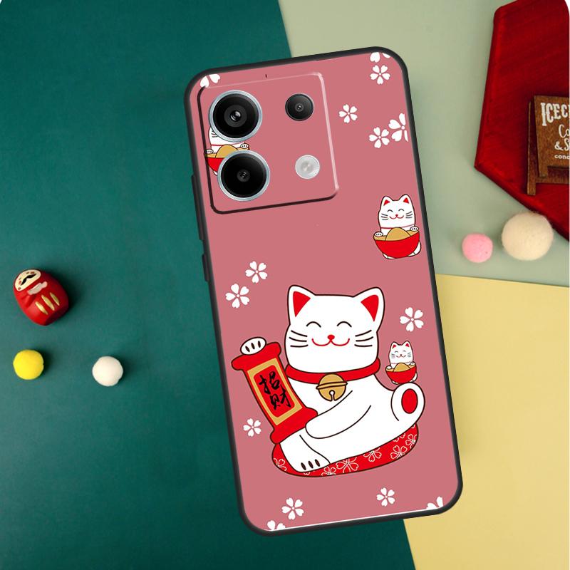 China cute lucky cat Case For Xiaomi Redmi Note 14 13 12 11 15 Pro Plus Redmi 15 13 10 10C 12C 13C 14C 15C Funda