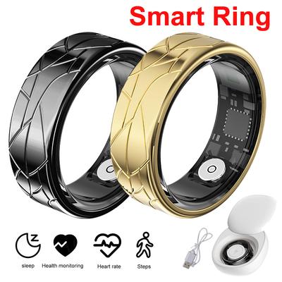 2025 Smart Ring Health and Sleep Tracker Heart Rate Blood Oxygen Monitor Brush Video 5ATM Waterproof Multi Sports Men Women Ring