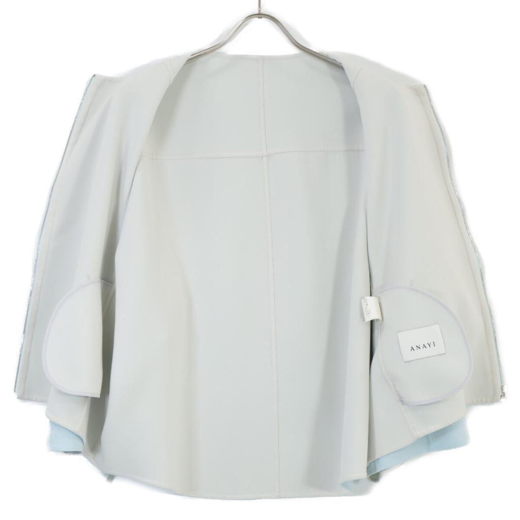 ANAYI Color River Collarless Jacket Jacket 38 blueUsed