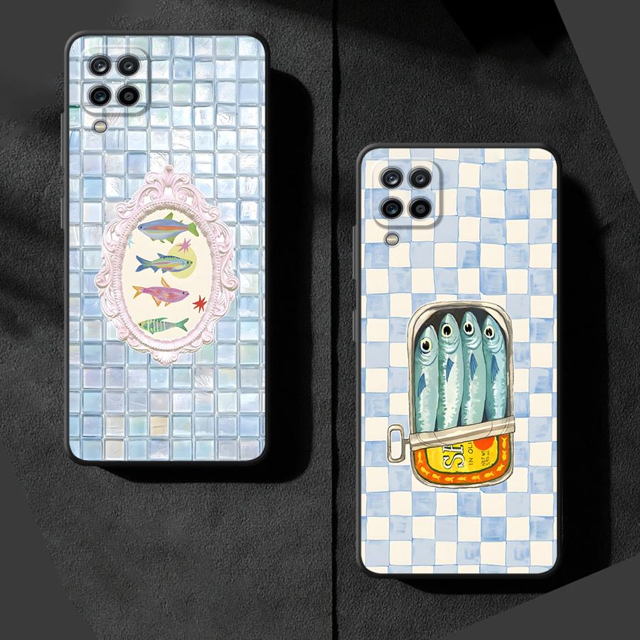 Cartoon Creative Fish Funda Phone Cover Case for Samsung Galaxy A12 A50 A05 A16 A40 A15 A13 A20 A70 A06 A04 A17