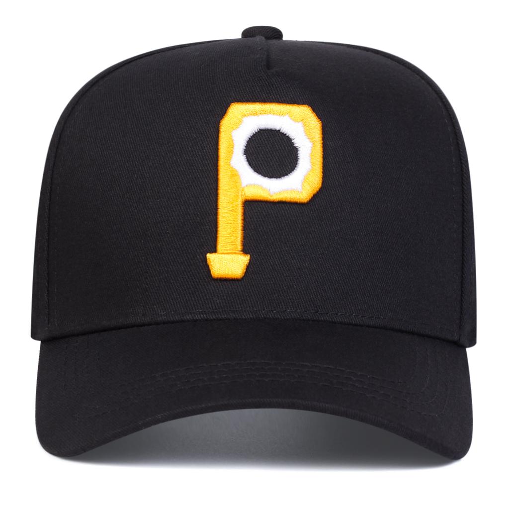 Adjustable Letter P Embroidered Baseball Cap for Couple Outdoor Leisure Travel Spring Autumn Unisex
