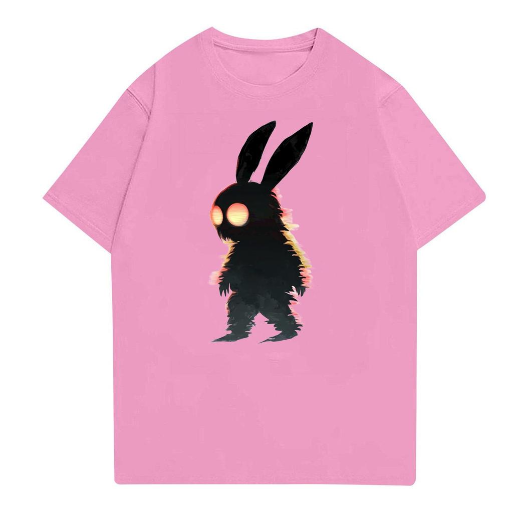 Velikonoce - Pánské ležérní volné tričko s potiskem zajíčka, kulatý výstřih, přetahovací, s krátkým rukávem