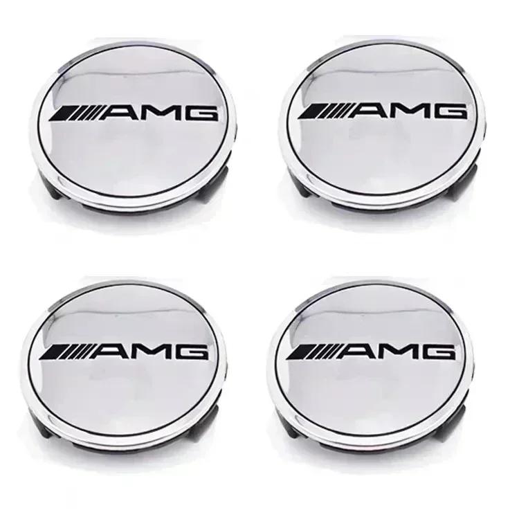 4pcs 75mm Wheel Center Hub Caps Rim Covers Emblem for Mercedes Benz AMG W203 W205 W206 W211 W212 W220