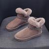 New Snow Boots Women's Short Boots Winter Fur Integrated Low Boots