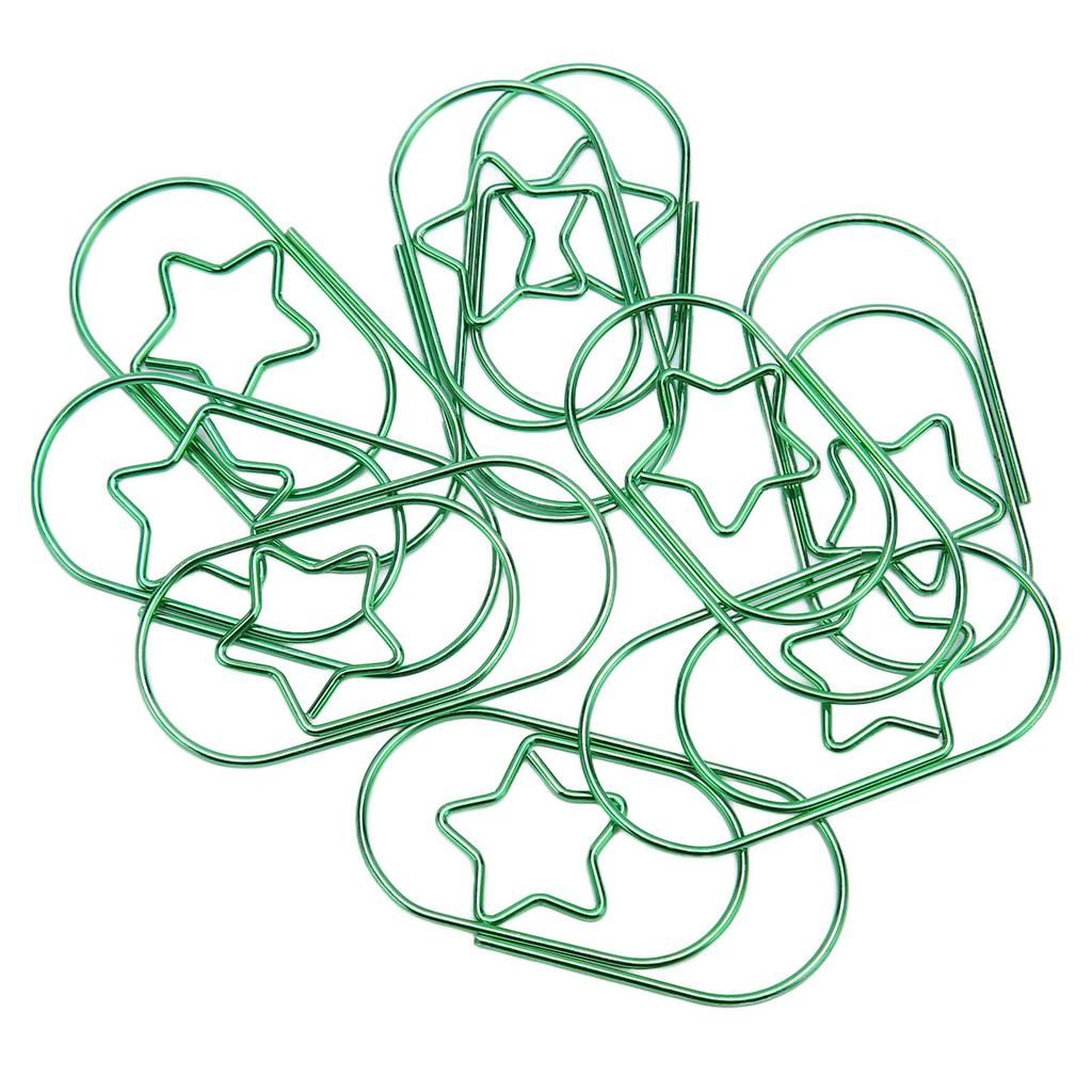 40PCS Star Paper Clips Bright Color Rust Proof Coating Portable Lightweight for Home