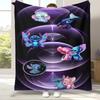 Manta de Flanela Desenho Kawaii Ponto S, Cobertor de Pelúcia Ultra Macio e Quente para Casa, Quarto, Cama, Sofá, Cobertura de Acampamento, Piquenique, Presente para Crianças