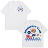 Men's and women's fashionable loose cartoon breakfast club fun cotton T-shirt