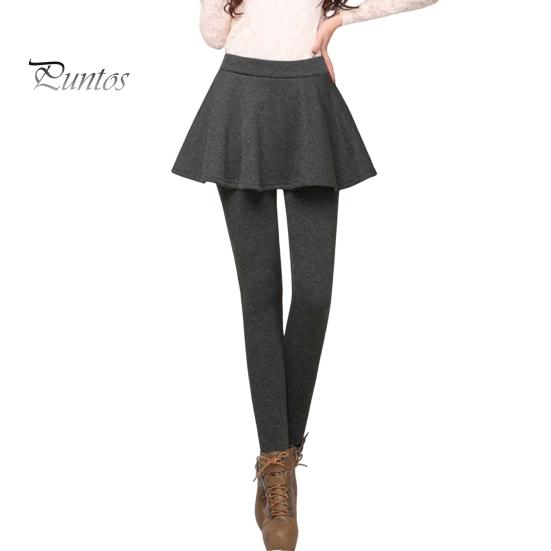 

Женские брюки осень-зима, имитация двухсекционного высокоэластичного плиссированного трапециевидного силуэта, леггинсы в стиле пэчворк из плотной плюшевой подкладки, однотонные XL серый